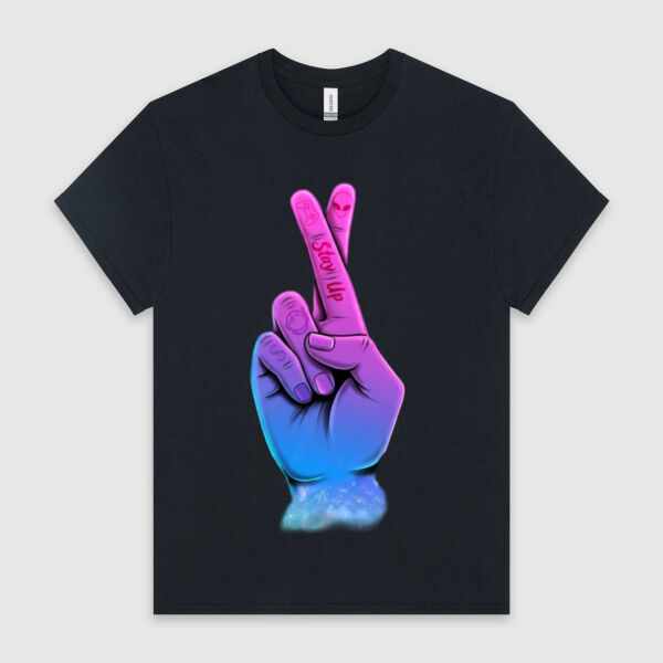 Stay Up Tee (Black / White) Thumbnail